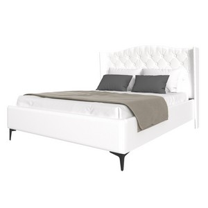 Кровать TANGO 140х200 кож.зам (белый)