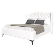 Кровать TANGO 140х200 кож.зам (белый)
