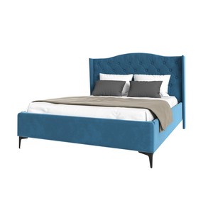 Кровать TANGO 140х200 велюр (синий)