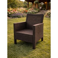 Кресло садовое под ротанг СадКо (темно-коричневый)
