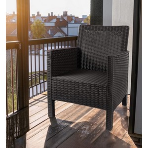 Кресло садовое под ротанг СадКо (темно-серый)
