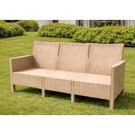 Диван трехместный садовый под ротанг СадКо (бежевый)